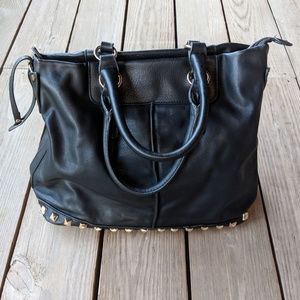 Black Faux Leather Purse